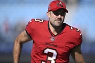 Ryan Succop of the Tampa Bay Buccaneers runs onto the field